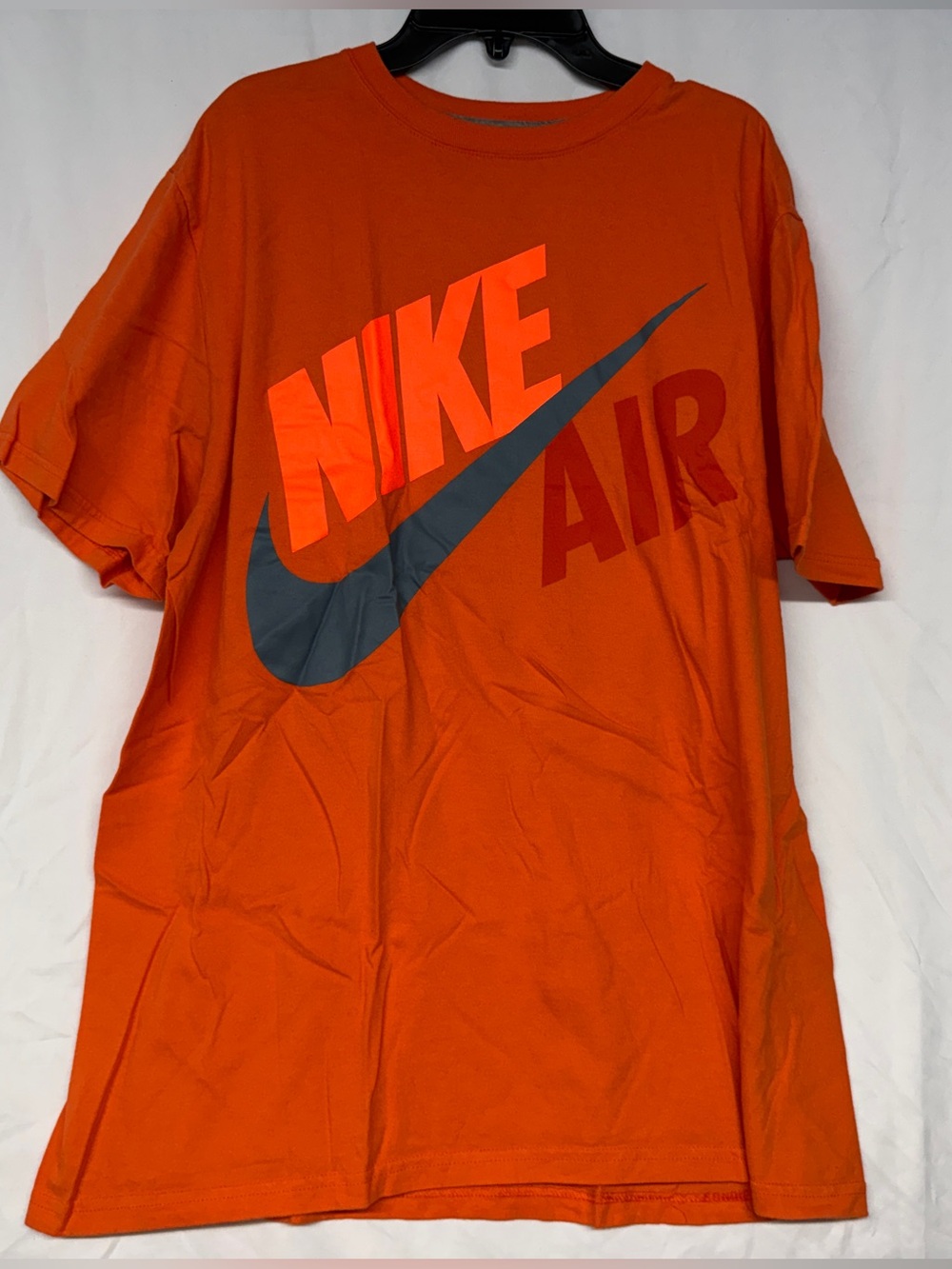 Nike Air Orange Graphic Logo Crew Neck Short Sleeve T-Shirt Men’s XL Regular